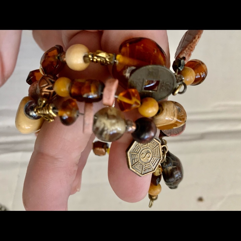 Vintage Chinese Healing Stone Bracelet